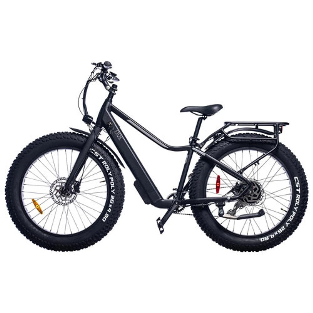 Ebze F48 500W Electric Fat Tire Bike with up to 60km Battery Range - Black