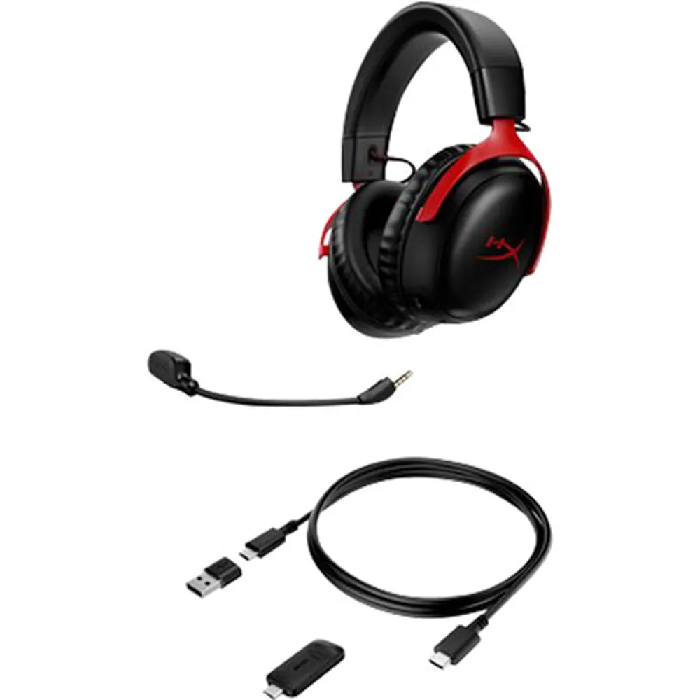 HyperX Cloud III Wireless Gaming Headset - Red/Black