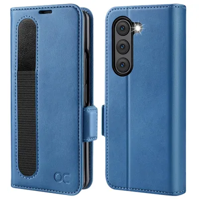 Compatible with Samsung Galaxy Z Fold 5 Case with S Pen Holder, PU