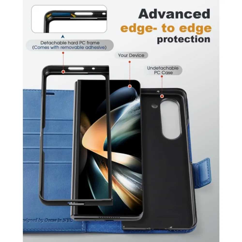 Case for Samsung Galaxy Z Fold 5 5G, with Detachable Magnetic S