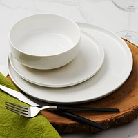 Brilliant Urban 12-Piece Porcelain Dinnerware Set - White