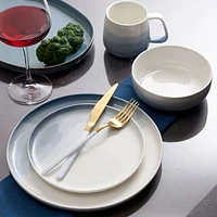 Brilliant Nautica 16-Piece Porcelain Dinnerware Set - White/Blue