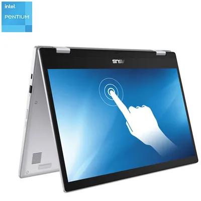 ASUS CX1 15.6" Touchscreen Chromebook - Silver (Intel Pentium Silver N6000/128G eMMC SSD/8GB RAM/Chrome OS)