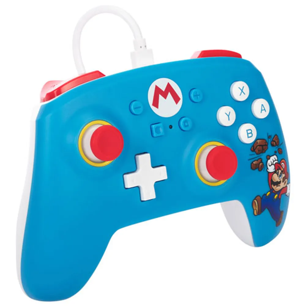 Manette avec fil de PowerA pour Switch - Mario casseur de briques