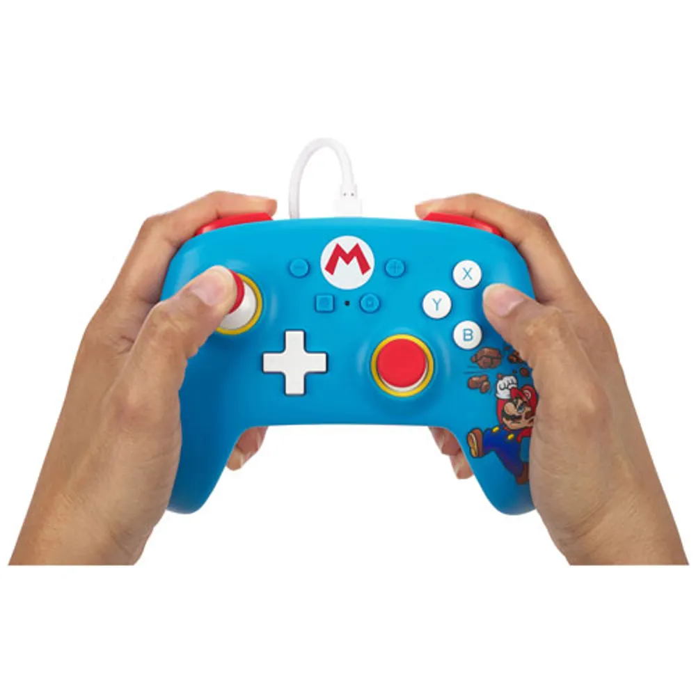 Manette avec fil de PowerA pour Switch - Mario casseur de briques