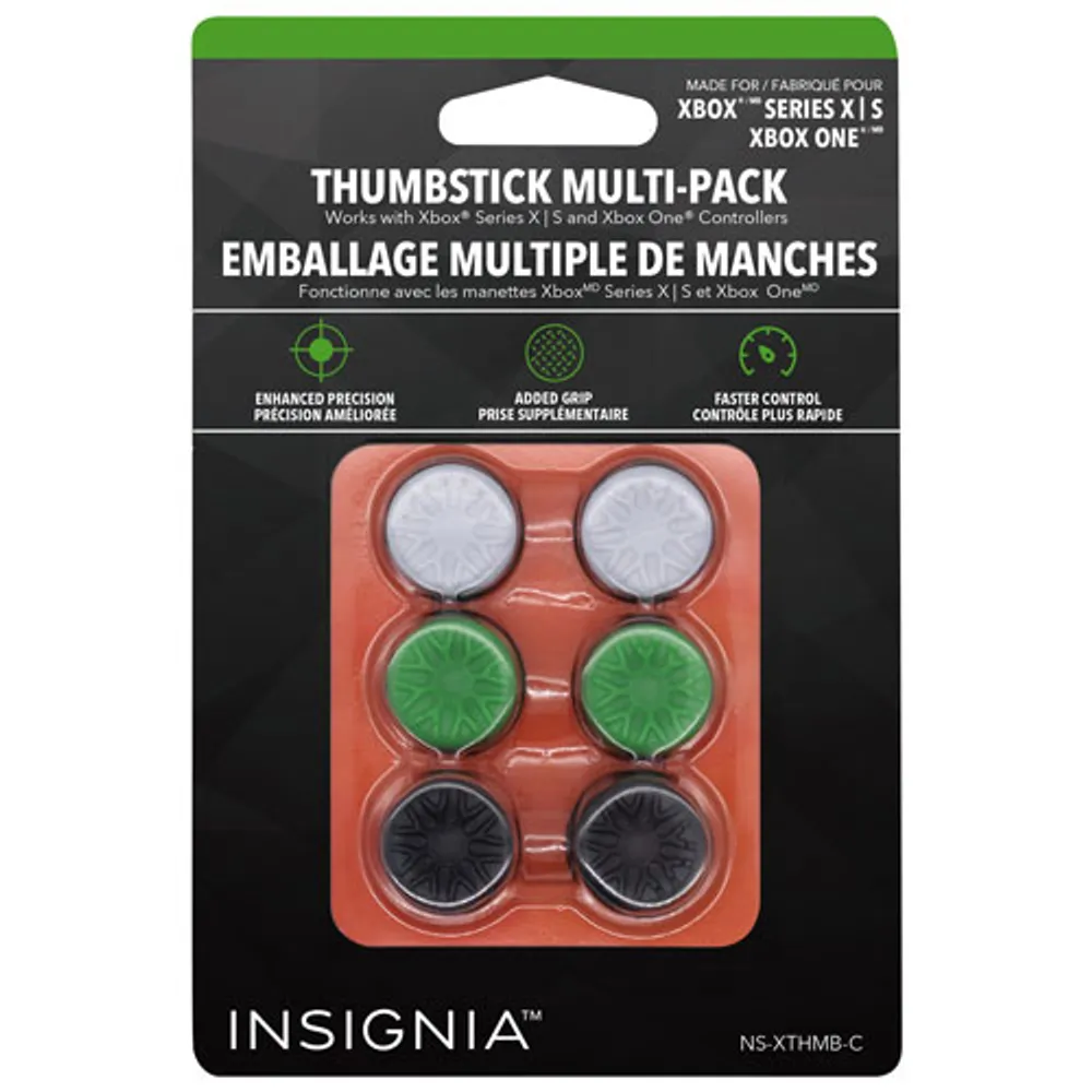 Insignia Precision Thumbsticks for Xbox One & Xbox Series X|S - White/Green/Black