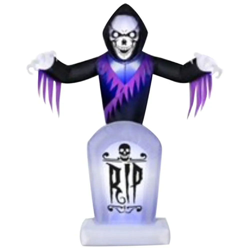 Occasions 8 Ft. Inflatable Reaper Behind Tombstone