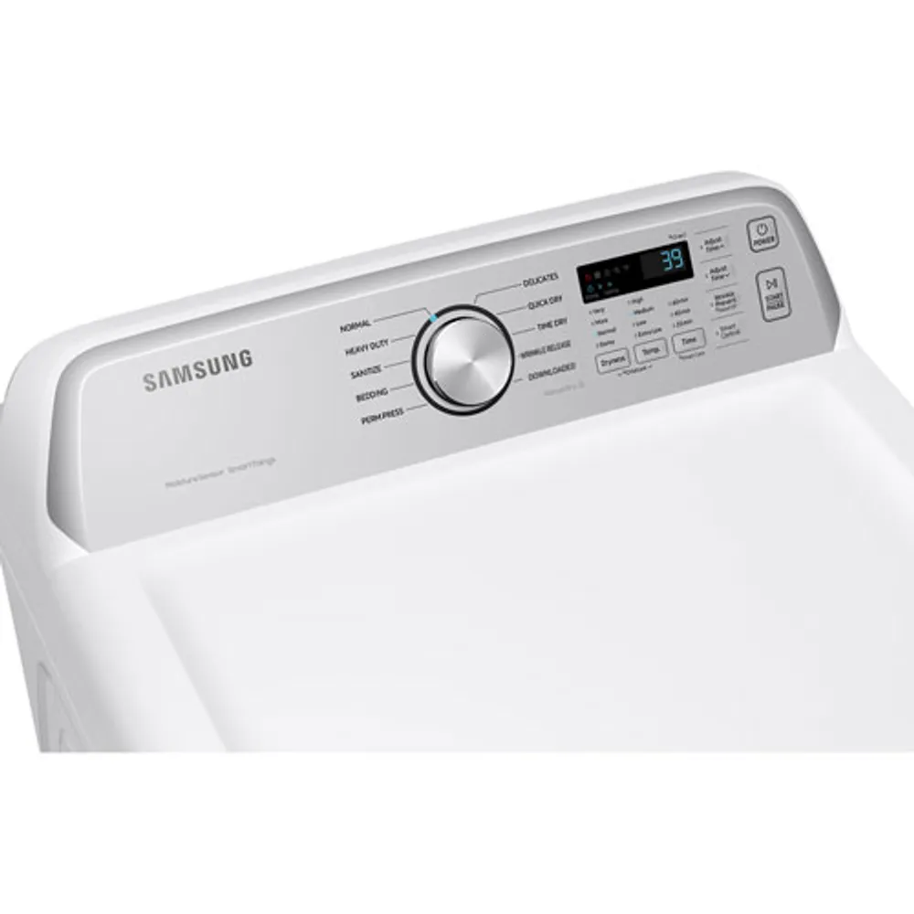 Sécheuse électrique intelligente de 7,4 pi³ de Samsung (DVE47CG3500WAC) - Blanc