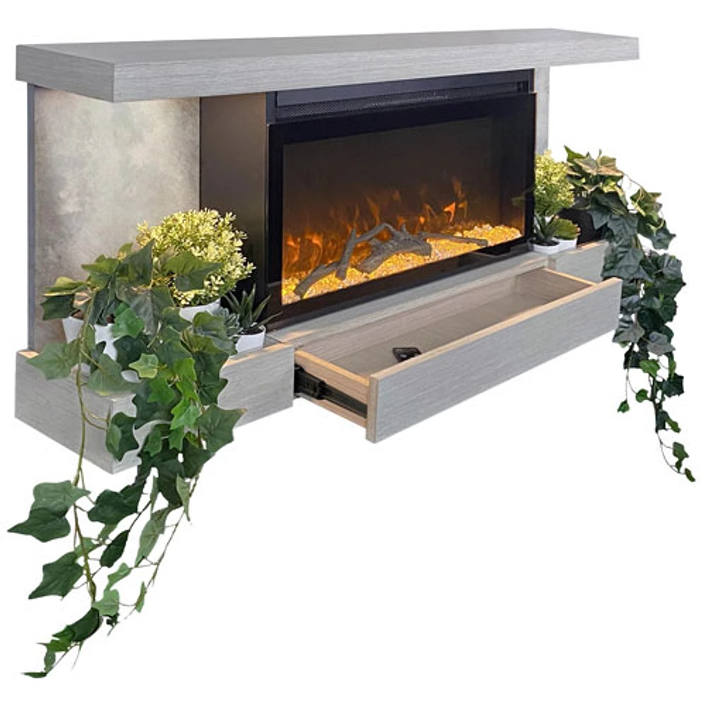 ActiveFla Home Decor Series 48" Electric Fireplace - Grey