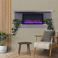 ActiveFla Home Decor Series 48" Electric Fireplace - Grey