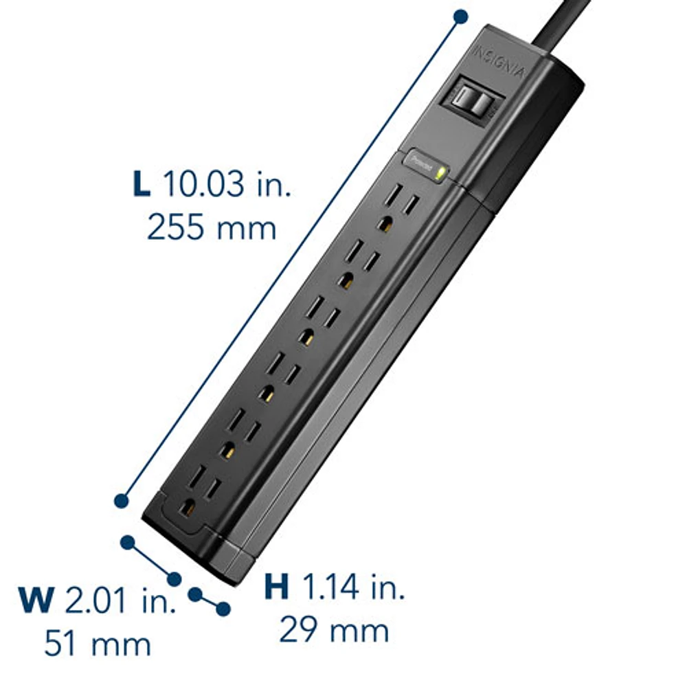 Insignia 6-Outlet Surge Protector - Only at Best Buy