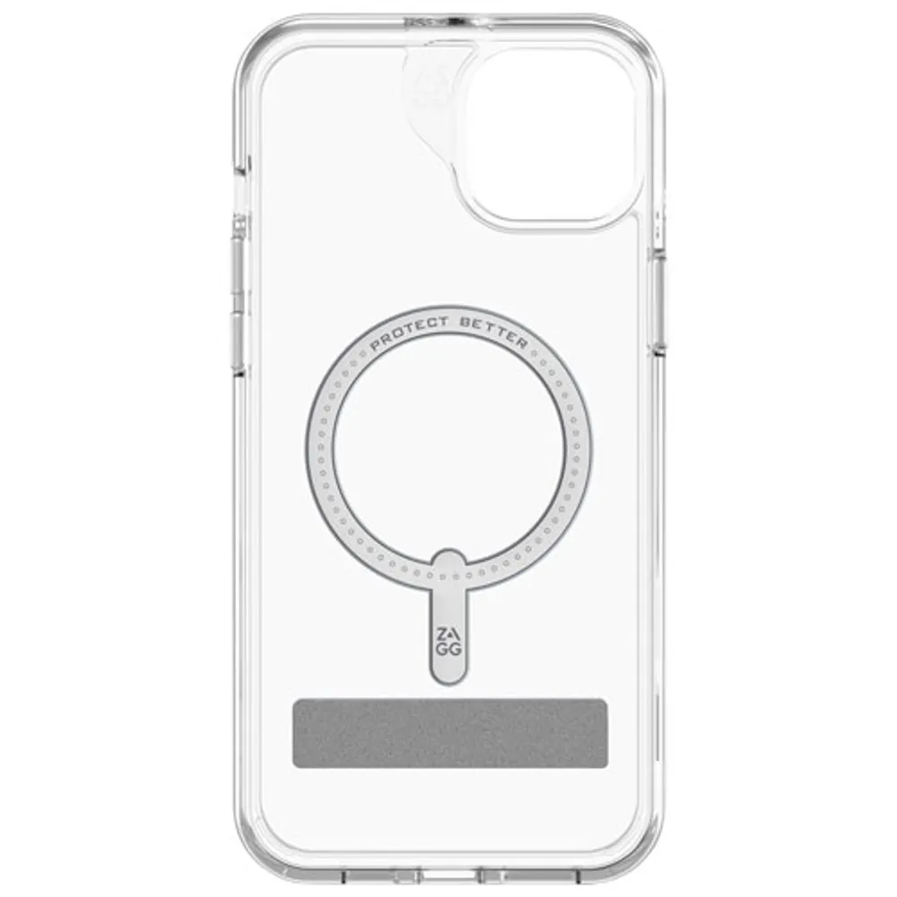 Étui rigide ajusté Crystal Palace Snap de ZAGG avec MagSafe pour iPhone 15 Plus - Transparent