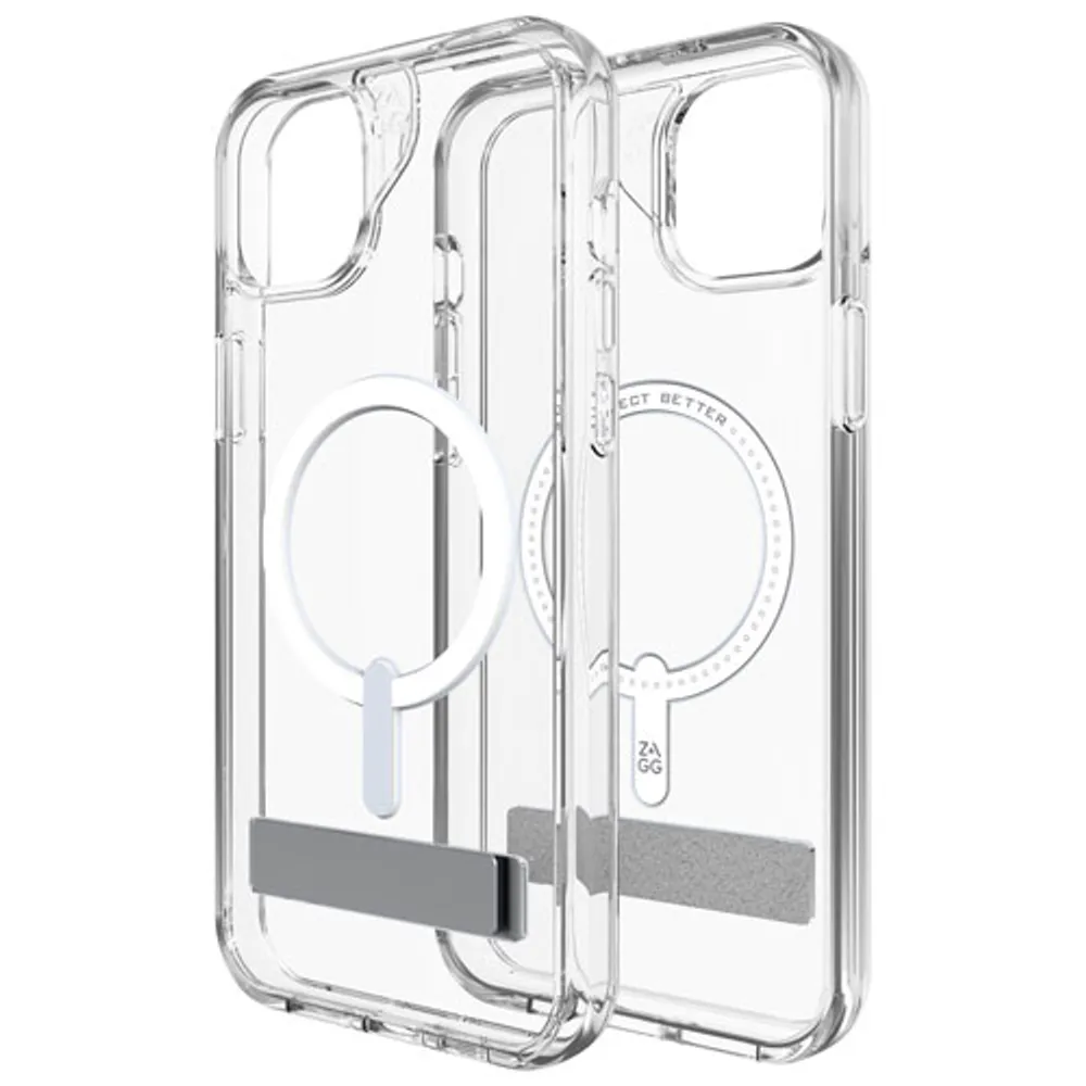 Étui rigide ajusté Crystal Palace Snap de ZAGG avec MagSafe pour iPhone 15 Plus - Transparent