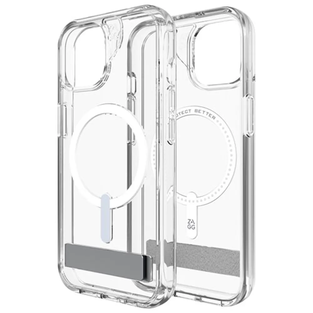 ZAGG Crystal Palace Snap Fitted Hard Shell Case with MagSafe for iPhone 15 - Clear