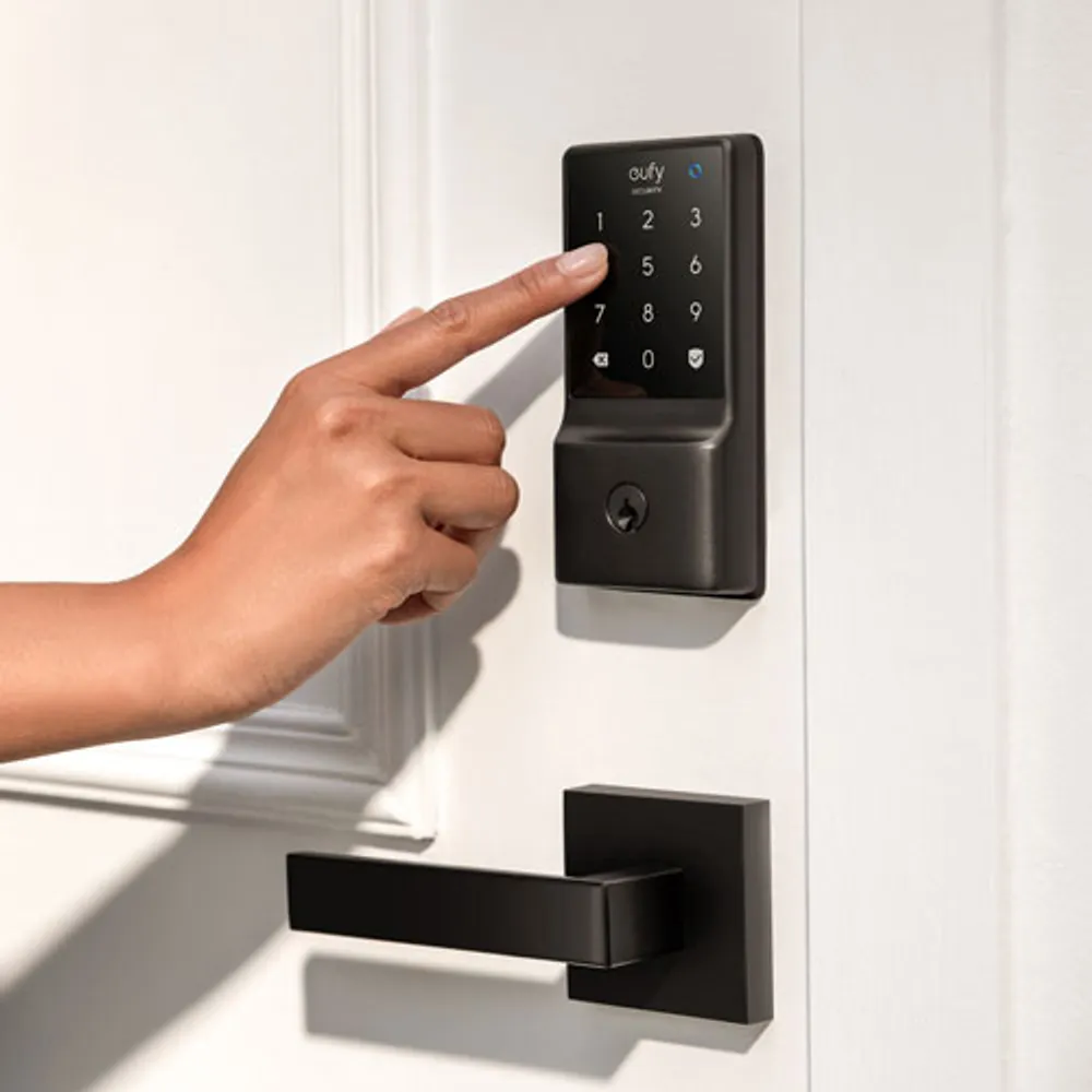 eufy Security C210 Wi-Fi Bluetooth Keyless Entry Smart Lock with Keypad & Key - Black