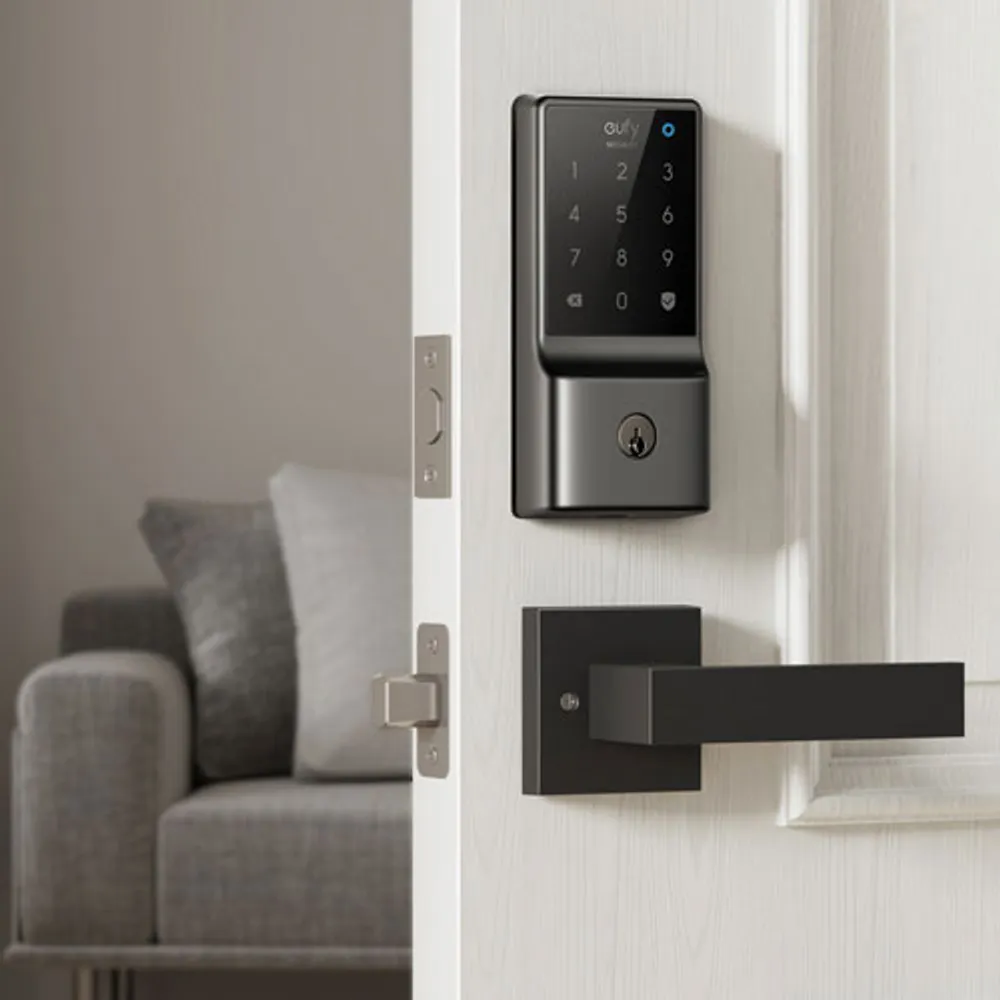 eufy Security C210 Wi-Fi Bluetooth Keyless Entry Smart Lock with Keypad & Key - Black