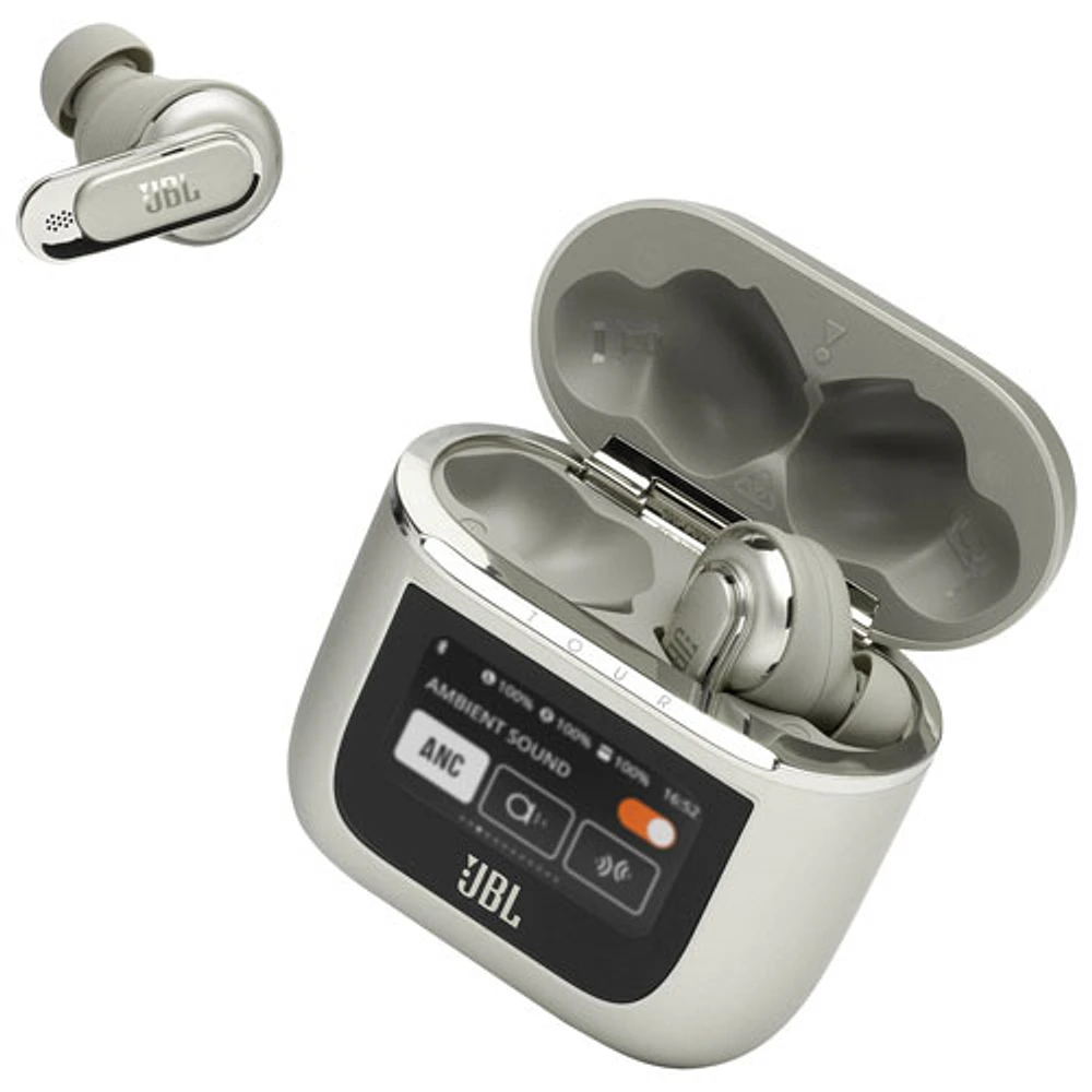 Écouteurs boutons 100 % sans fil à suppression du bruit Tour Pro 2 TWS de JBL - Champagne