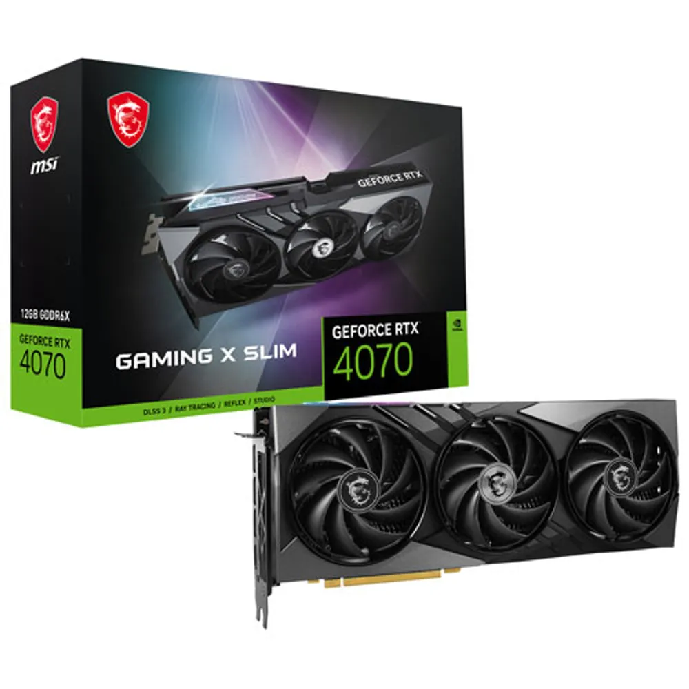 MSI GeForce RTX 4070 Gaming X Slim 12GB GDDR6X Video Card