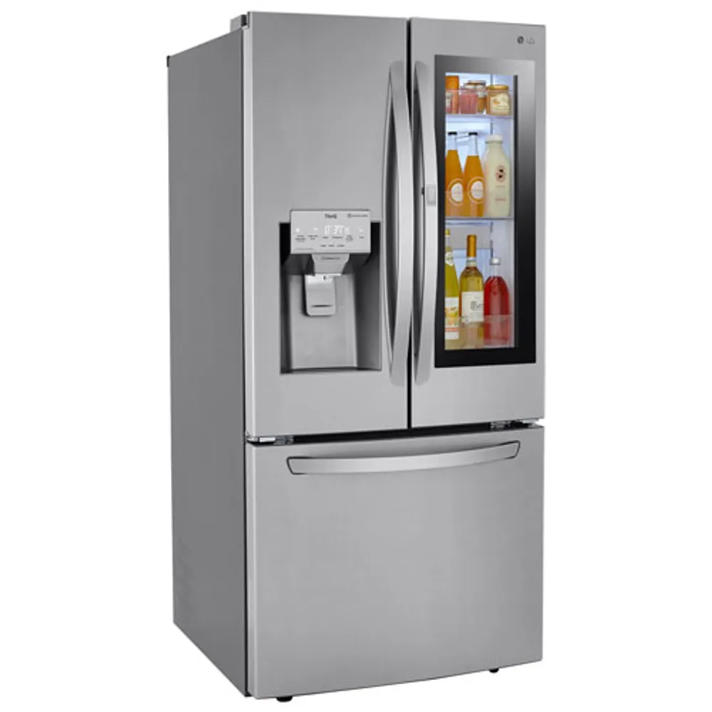LG Smart InstaView 33" 24.4 Cu. Ft. French Door Refrigerator with Water & Ice Dispenser (LRFVS2503S) - SS