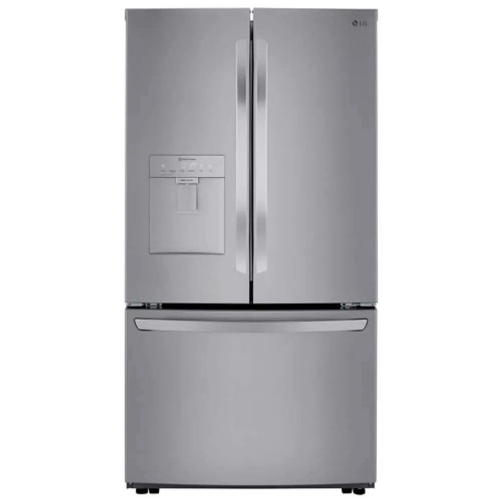 LG 36" 29 Cu. Ft. French Door Refrigerator with Water Dispenser (LRFWS2906V) - Platinum Silver Steel