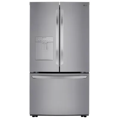 LG 36" 29 Cu. Ft. French Door Refrigerator with Water Dispenser (LRFWS2906V) - Platinum Silver Steel