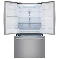 LG 36" 29 Cu. Ft. French Door Refrigerator with Water Dispenser (LRFWS2906V) - Platinum Silver Steel