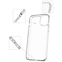 Étui rigide ajusté de TUFF8 pour iPhone 15/14/13 - Transparent