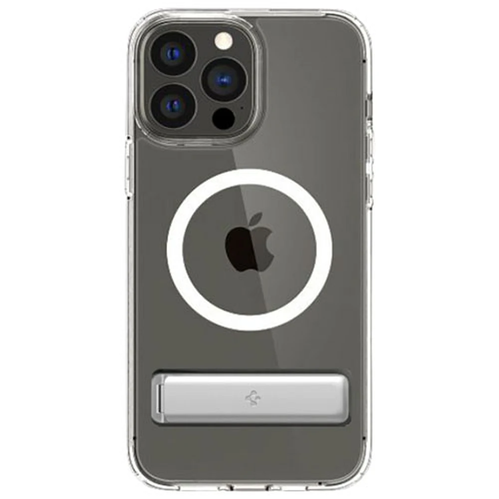 Étui rigide ajusté Slim Armor Essential S MagFit de Spigen avec MagSafe pour iPhone 15 Pro Max - Transparent