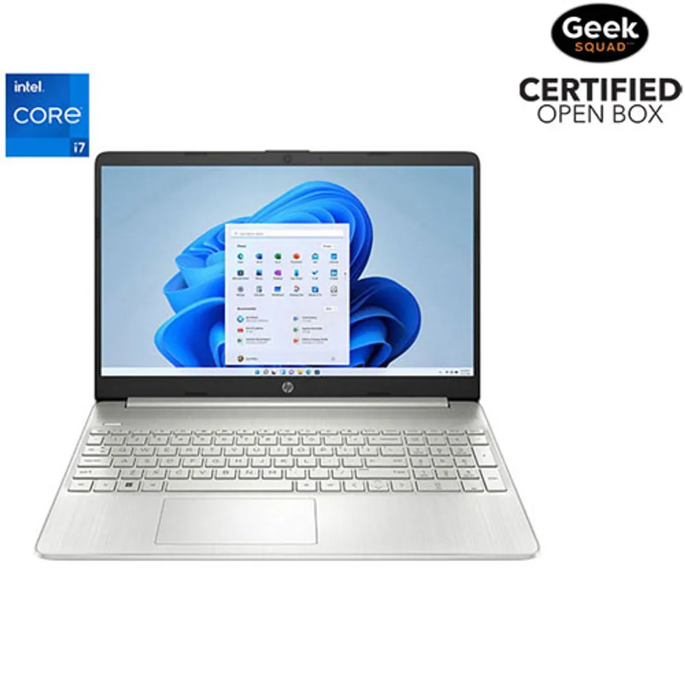 Open Box - HP 15.6" Laptop - Natural Silver (Intel Core i7-1165G7/512GB/8GB RAM/Windows 11 Home)