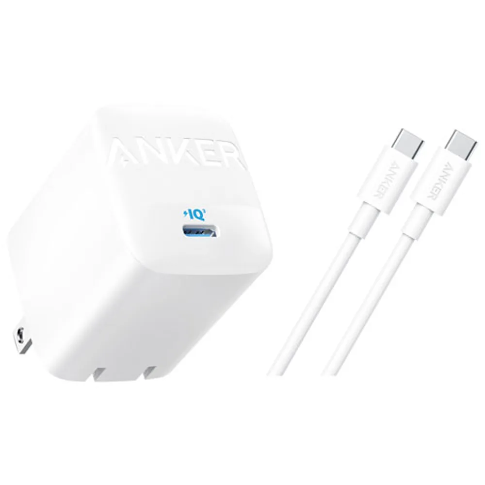 Anker 67W Fast-Charging USB-C Wall Charger with USB-C Cable - White