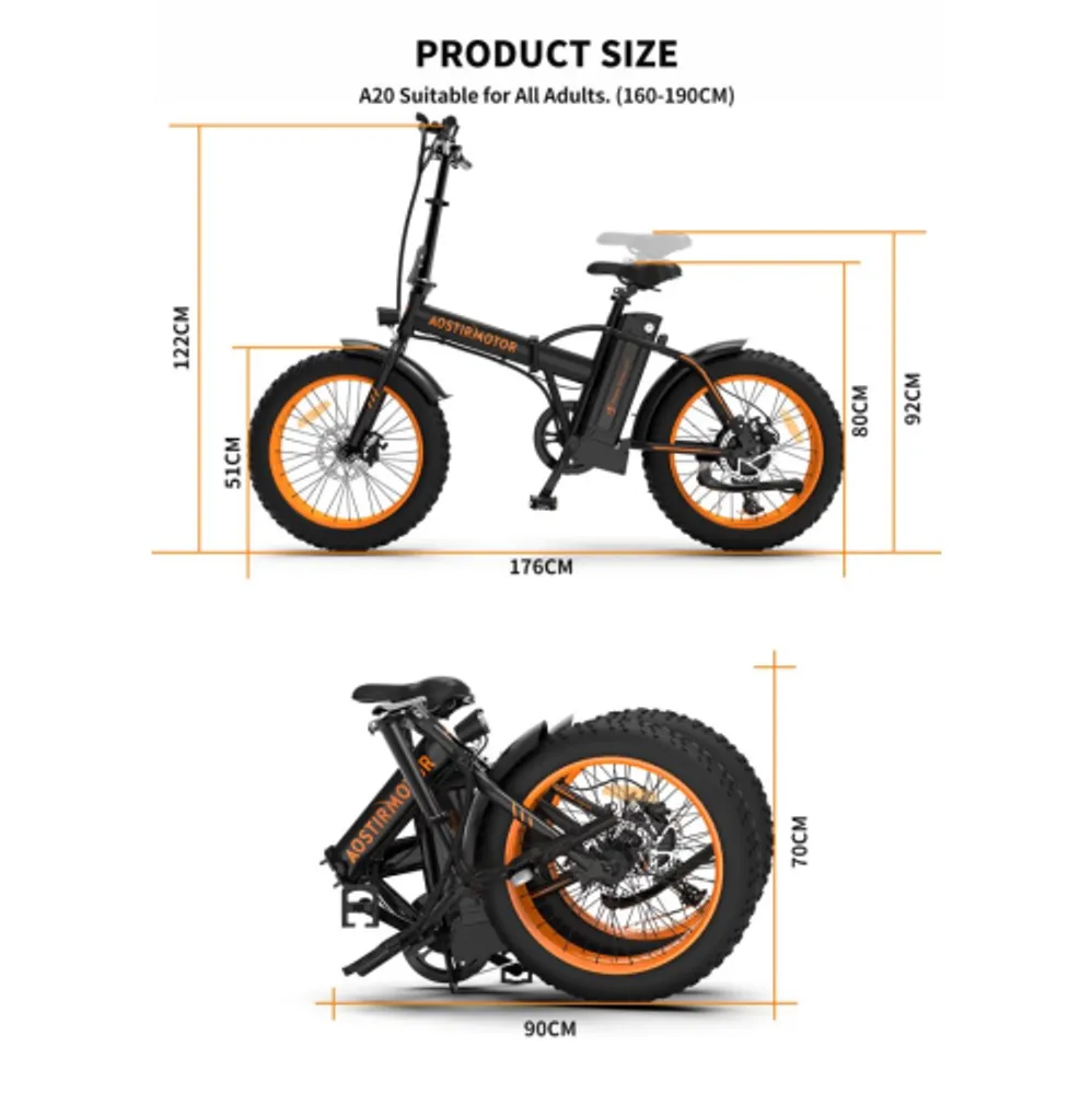 aostirmotor a20 folding electric bike