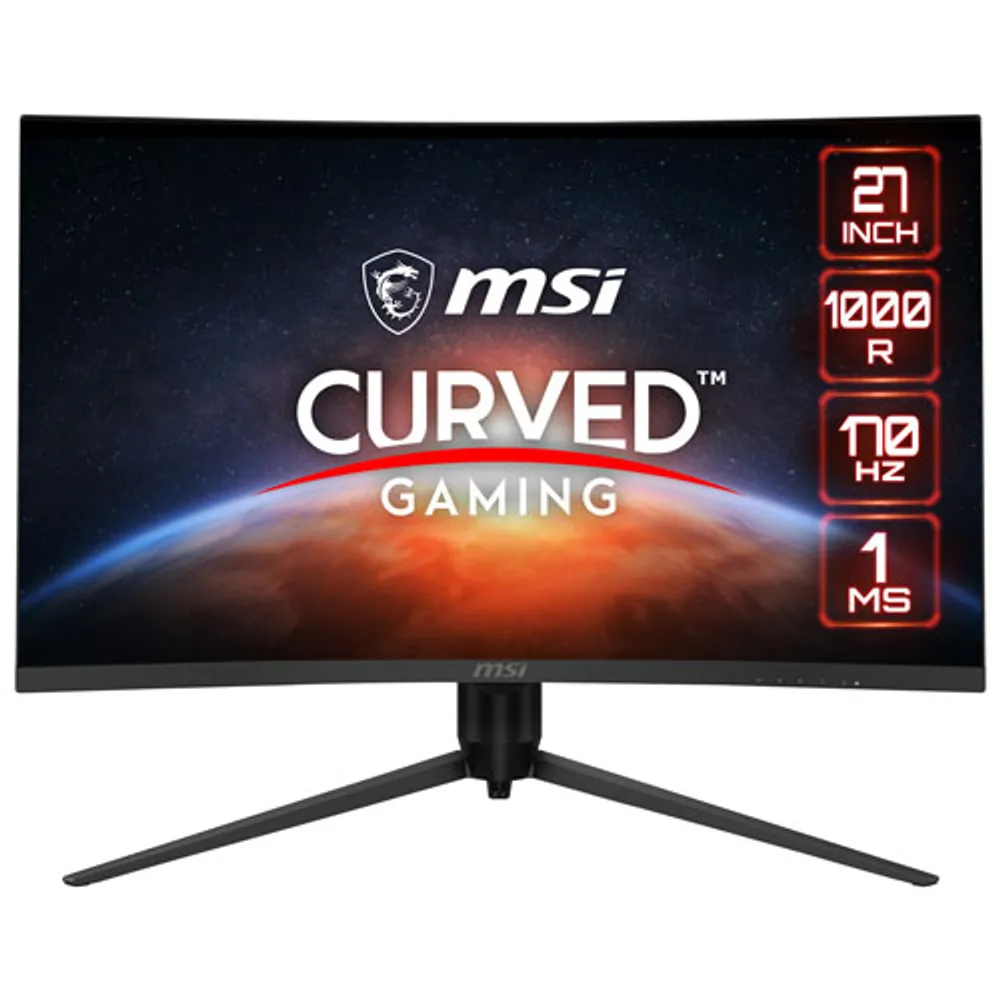 MSI Optix 27" 1440p QHD 170Hz 1ms GTG Curved VA LCD FreeSync Gaming Monitor (G271CQP E2)