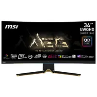 MSI MEG 34" QHD 175Hz 0.1ms GTG Curved OLED LED Gaming Monitor (MEG342CQDOLED) - Black