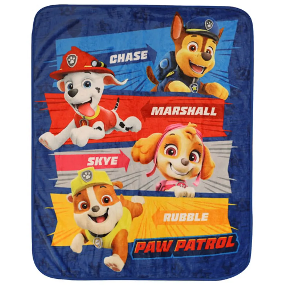 Paw Patrol Plush Throw Blanket - Blue