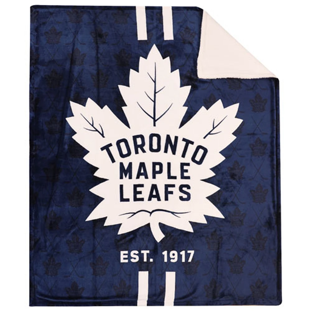 NHL Polyester Sherpa Plush Throw Blanket - 50" x 60