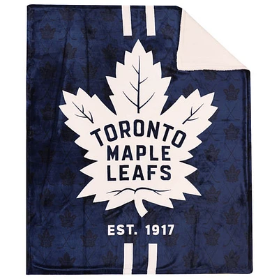 NHL Polyester Sherpa Plush Throw Blanket - 50" x 60" - Toronto Maple Leafs