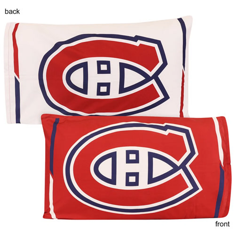 Ensemble de draps de 4 pièces de la LNH - Lit simple - Canadiens de Montréal