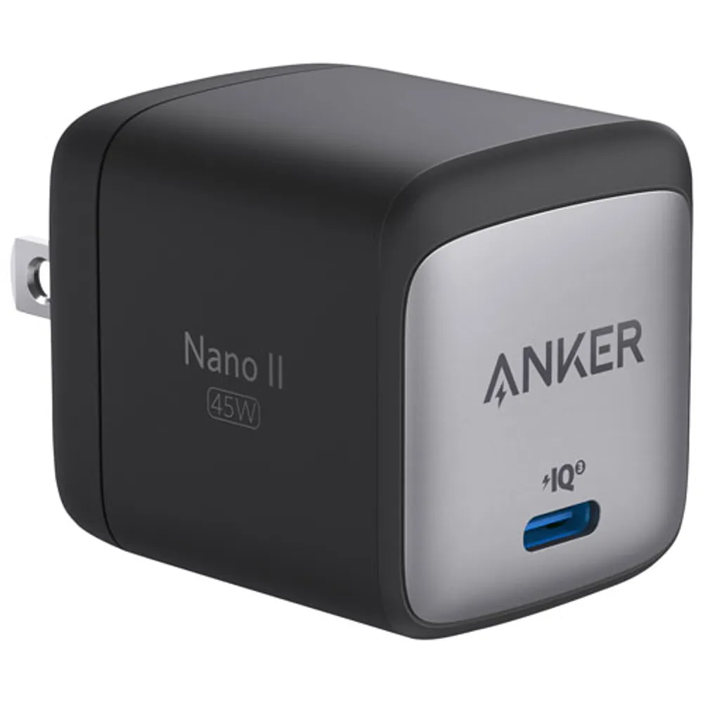 Chargeur mural USB-C de 45 W Nano II d'Anker avec câble USB-C/USB-C (B2664J11-5)