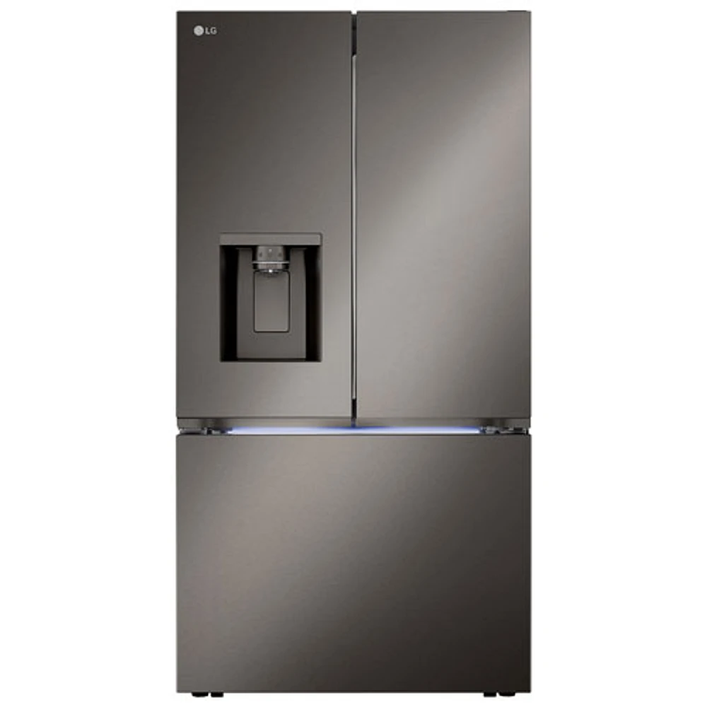 LG 36" 25.5 Cu. Ft. French Door Refrigerator w/ Water & Ice Dispenser (LRYXC2606D) - Black Stainless Steel