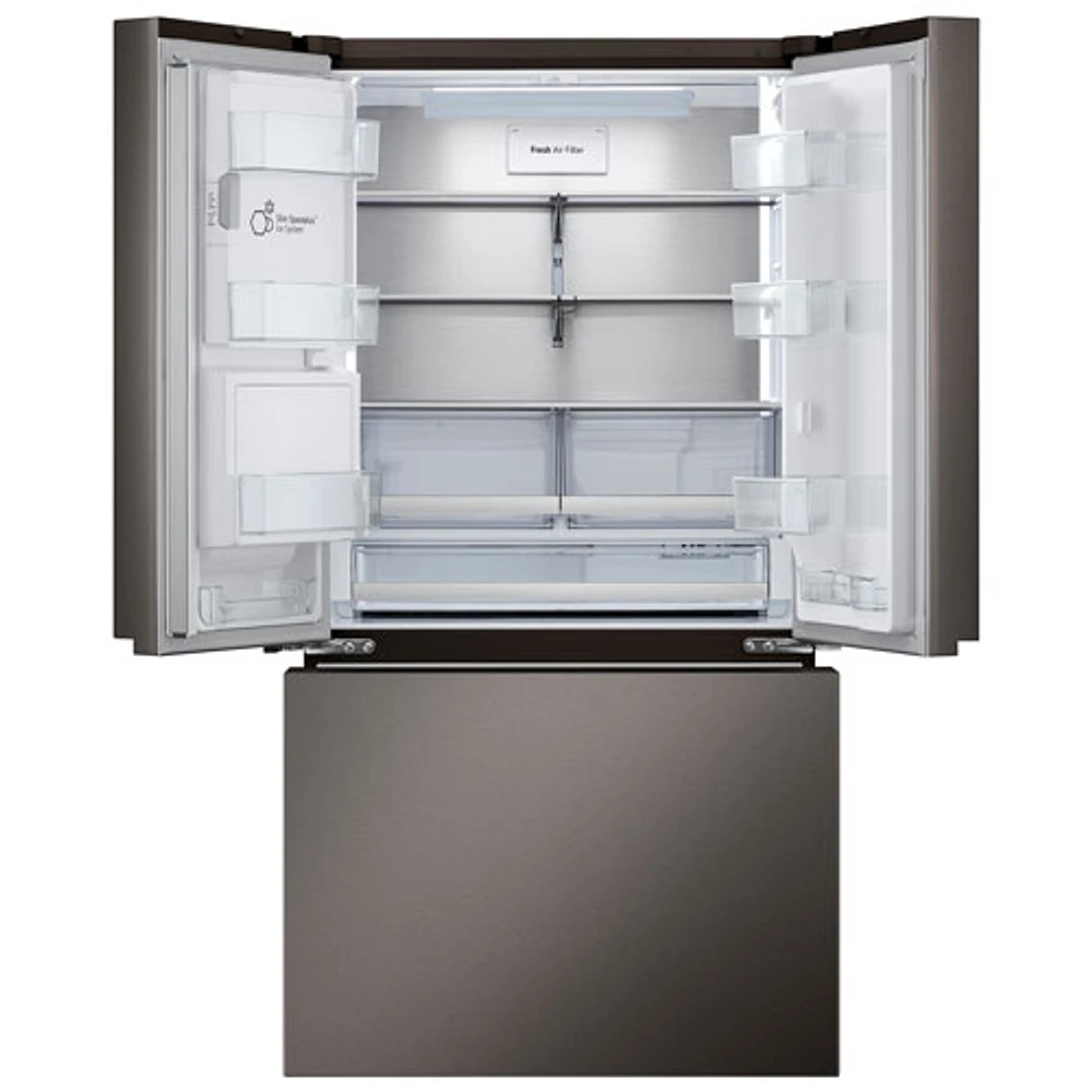 LG 36" 25.5 Cu. Ft. French Door Refrigerator w/ Water & Ice Dispenser (LRYXC2606D) - Black Stainless Steel