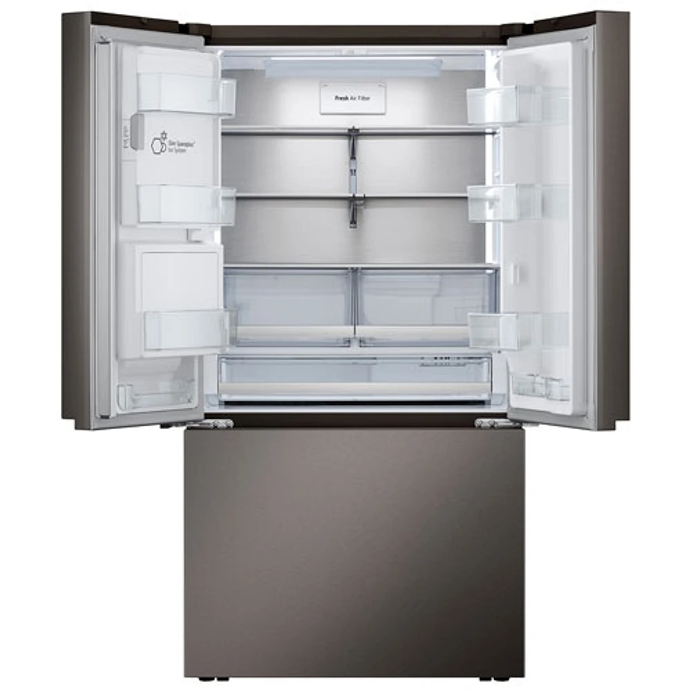 LG 36" 25.5 Cu. Ft. French Door Refrigerator w/ Water & Ice Dispenser (LRYXC2606D) - Black Stainless Steel