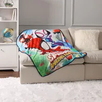 Marvel Spidey & Friends Polyester Plush Throw Blanket - Multi