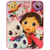 Gabby's Dollhouse Polyester Plush Throw Blanket - Pink