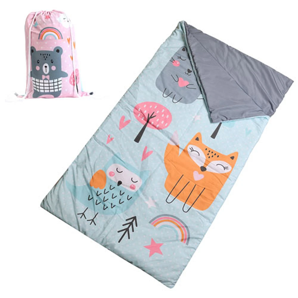 Nemcor Woodland Fun Polyester Slumber Bag - Blue