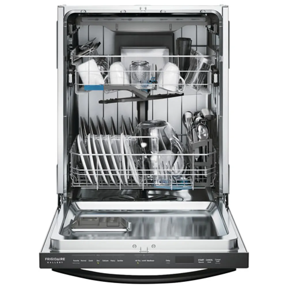 Frigidaire Gallery 24" 47dB Built-In Dishwasher with Stainless Tub & Third Rack (GDSH4715AD) - Black SS