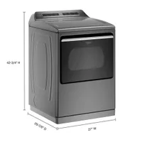 Whirlpool 7.4 Cu. Ft. Gas Steam Dryer (WGD8127LC) - Chrome Shadow