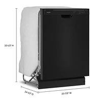 Whirlpool 24" 57dB Built-In Dishwasher (WDF341PAPB) - Black