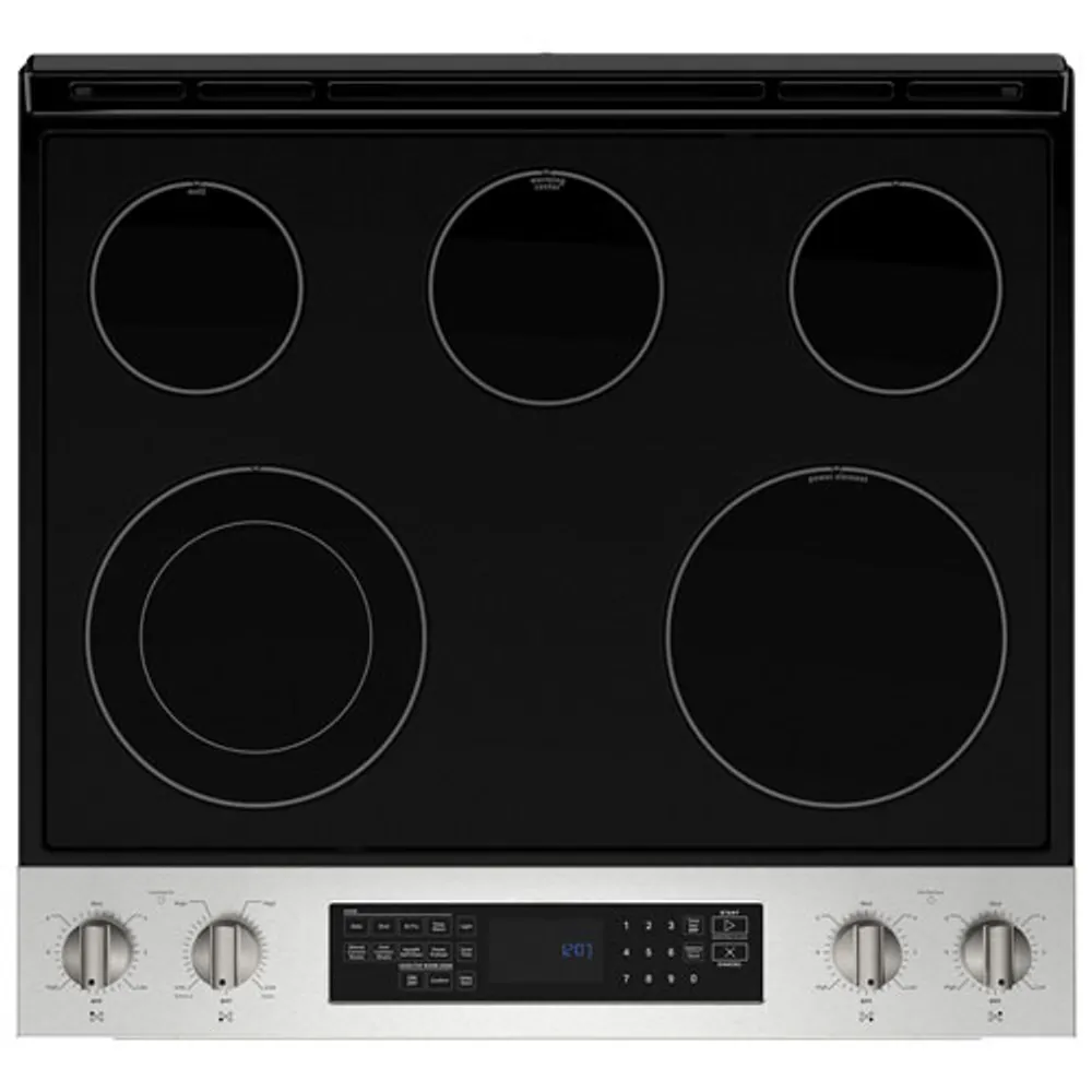 Maytag 30" 6.4 Cu. Ft. True Convection 5-Element Slide-In Electric Air Fry Range (YMES8800PZ) - Stainless Steel