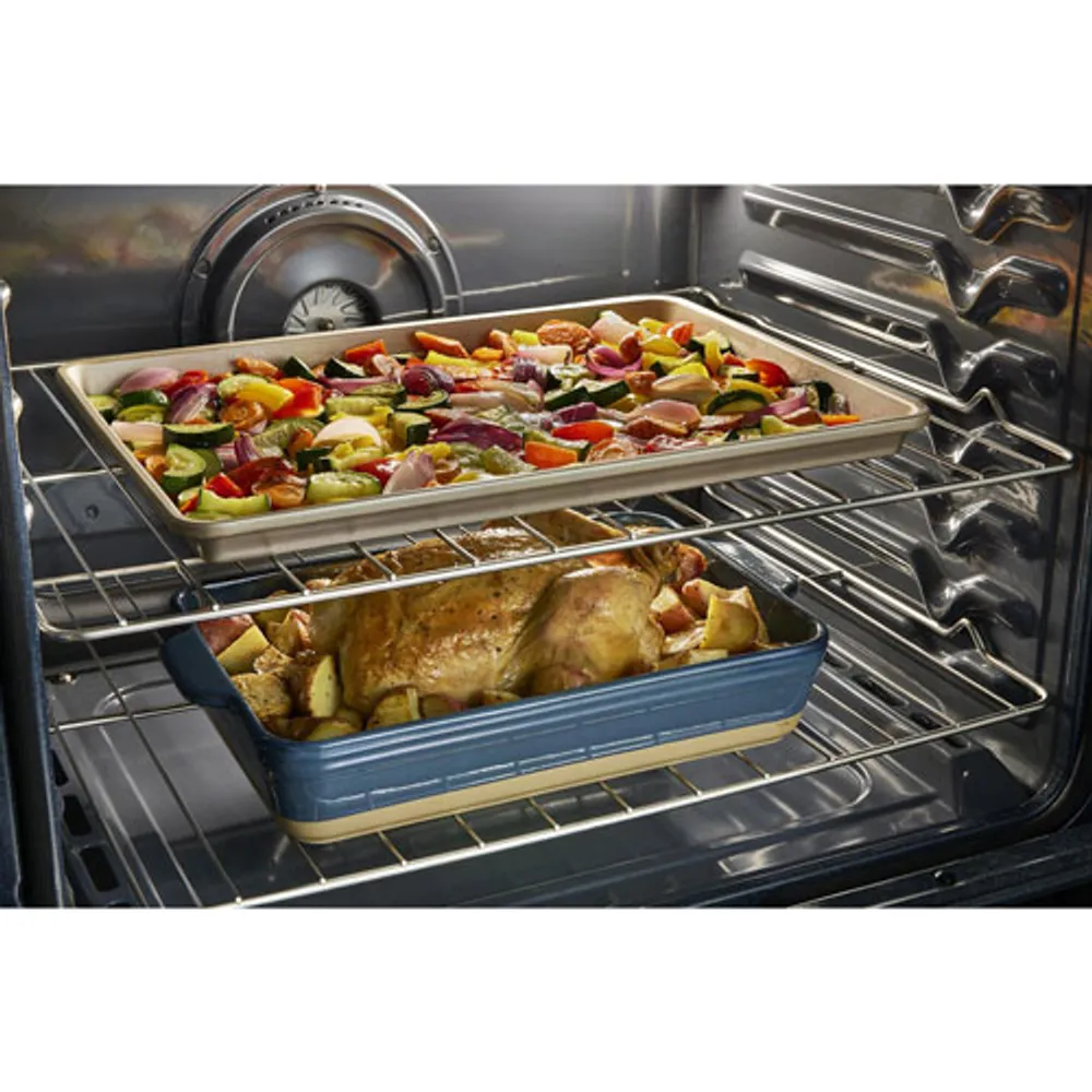 Maytag 30" 6.4 Cu. Ft. True Convection 5-Element Slide-In Electric Air Fry Range (YMES8800PZ) - Stainless Steel