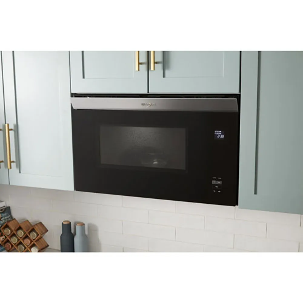 Whirlpool Over-The-Range Turntable-Free Flush-Mount Microwave - 1.1 Cu. Ft